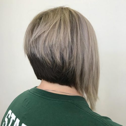 Stacked Bob with Layers and bangs