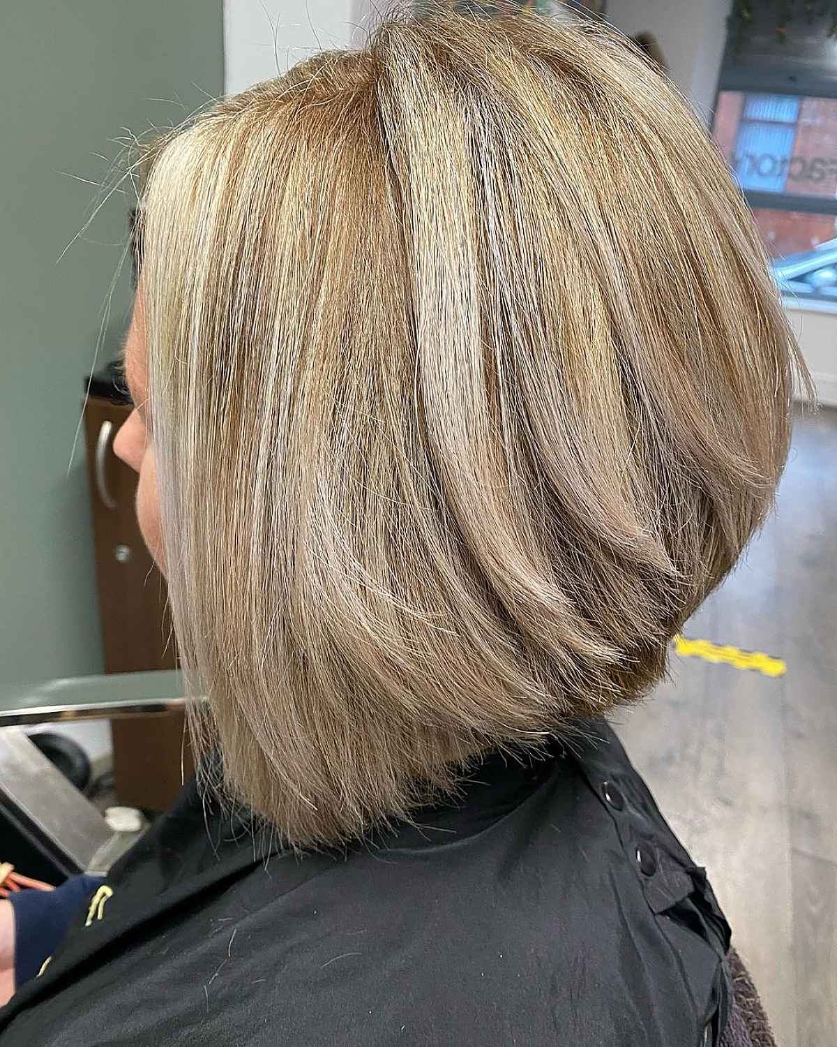 Stacked Lob Cut for Thick Hair
