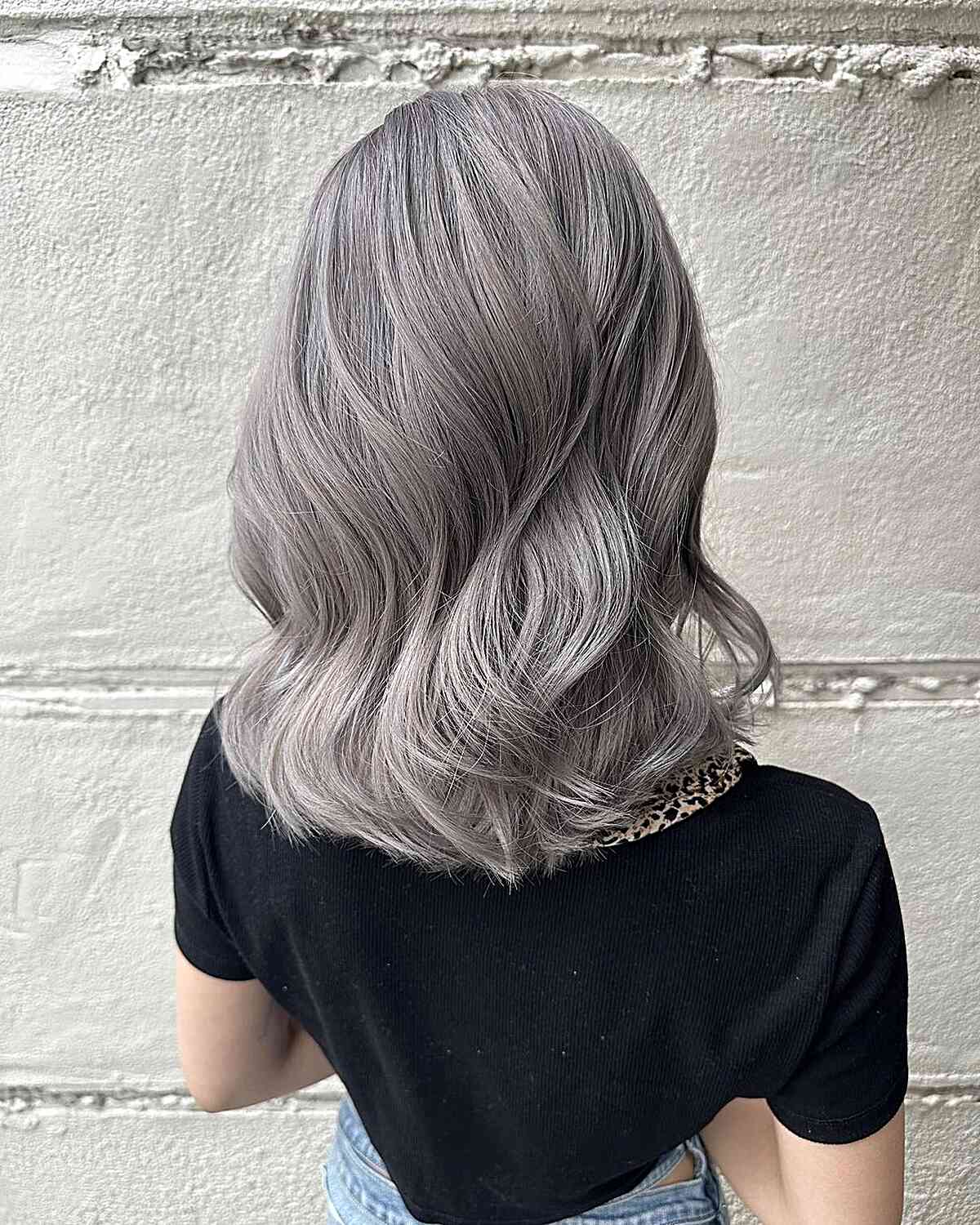 Steel Grey Balayage Hair Color Ideas