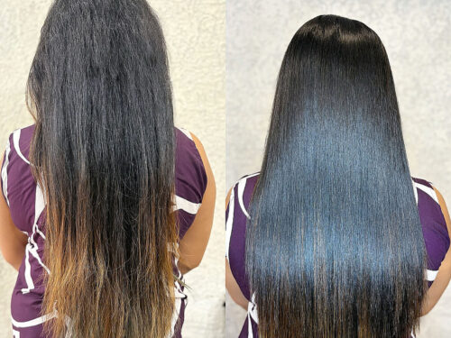 Straight blowout styles