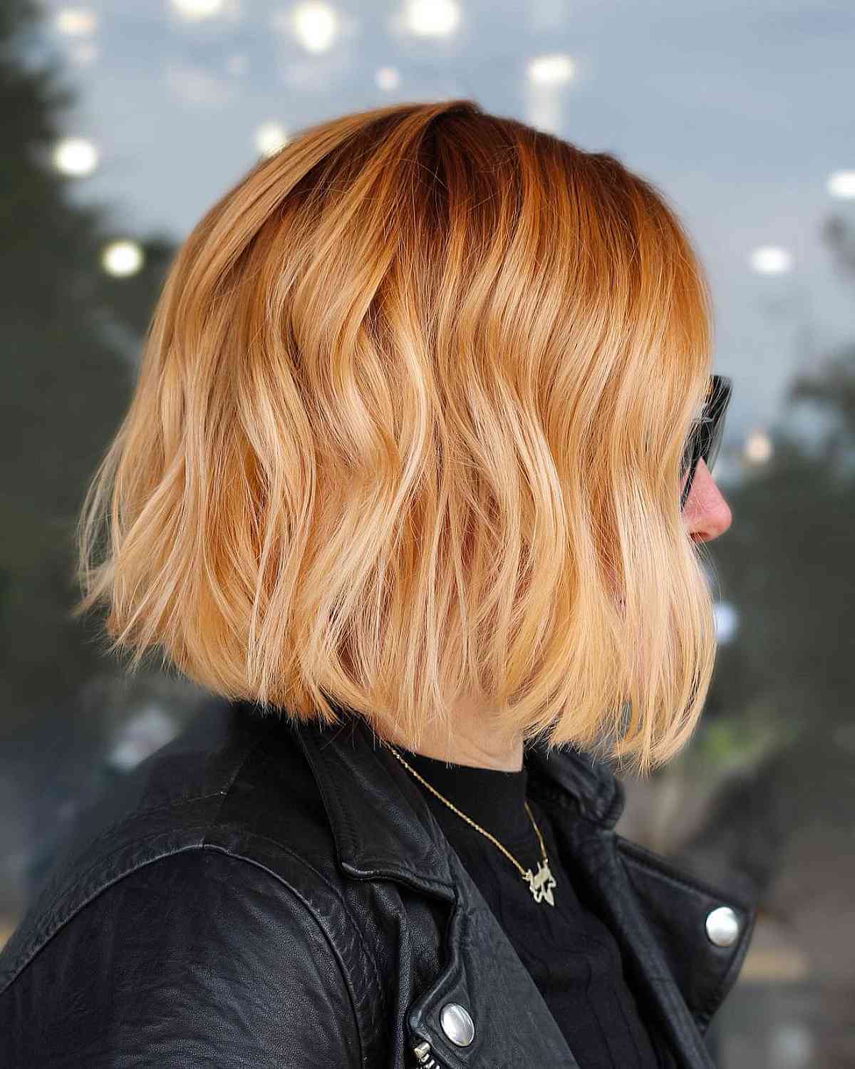 Strawberry blonde ombre hairstyle