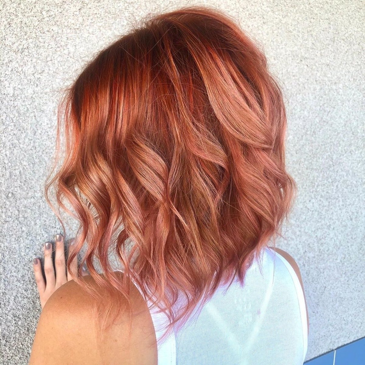 Strawberry Red Hair With Light Blonde Highlights