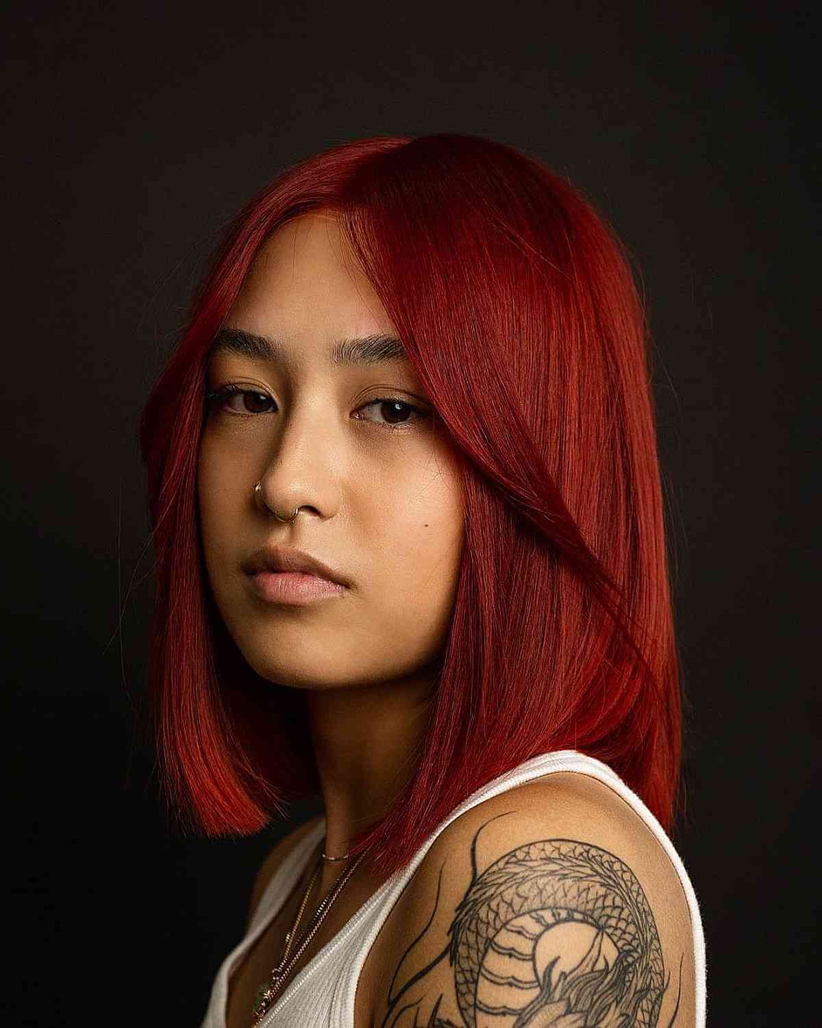 Striking Straight Red Hair
