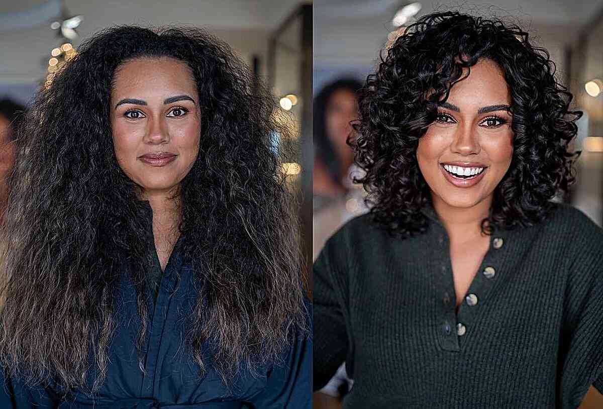 Stunning Curly Lob Makeover