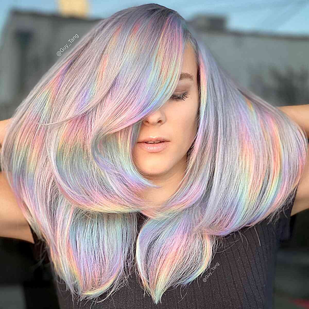 Stunning Pastel Rainbow Hair