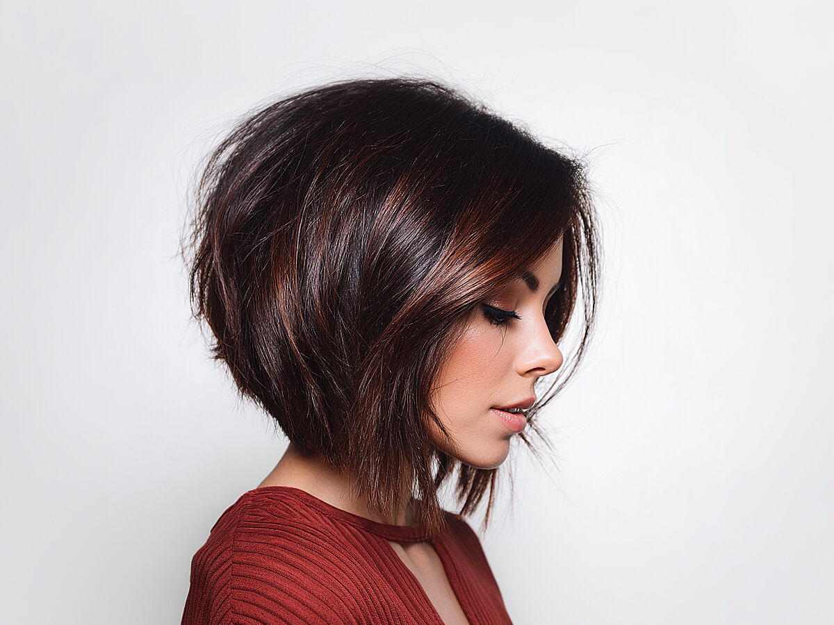 Stunning textured angled bob hairstyles