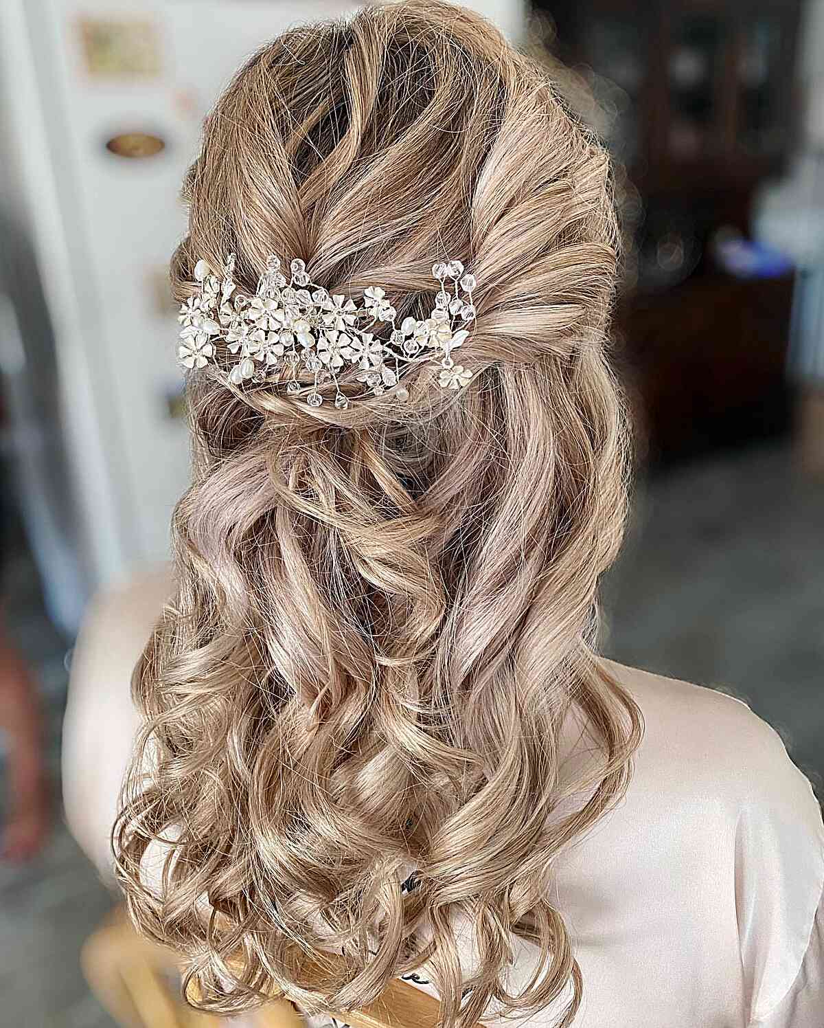 Stylish Half-up Half-Down for the Mom of the Bride