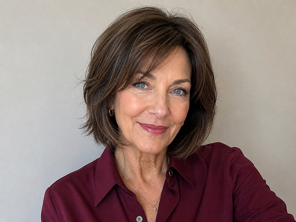 Stylish shag bob haircuts for women over 60