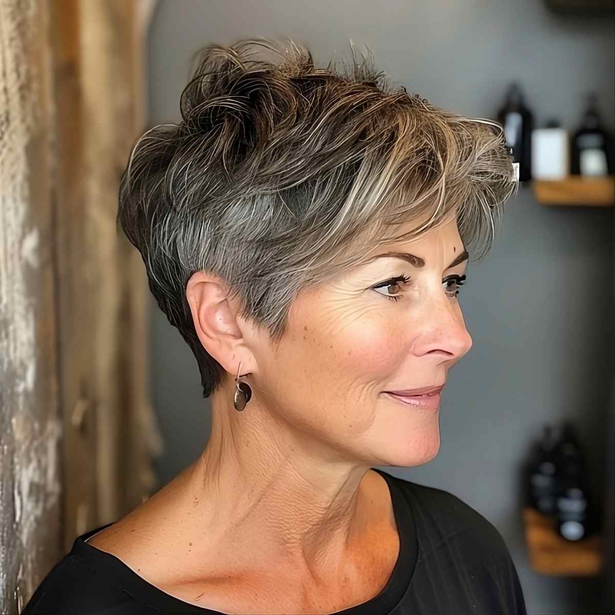 Stylish Texture for Women Over 50 with thin hair