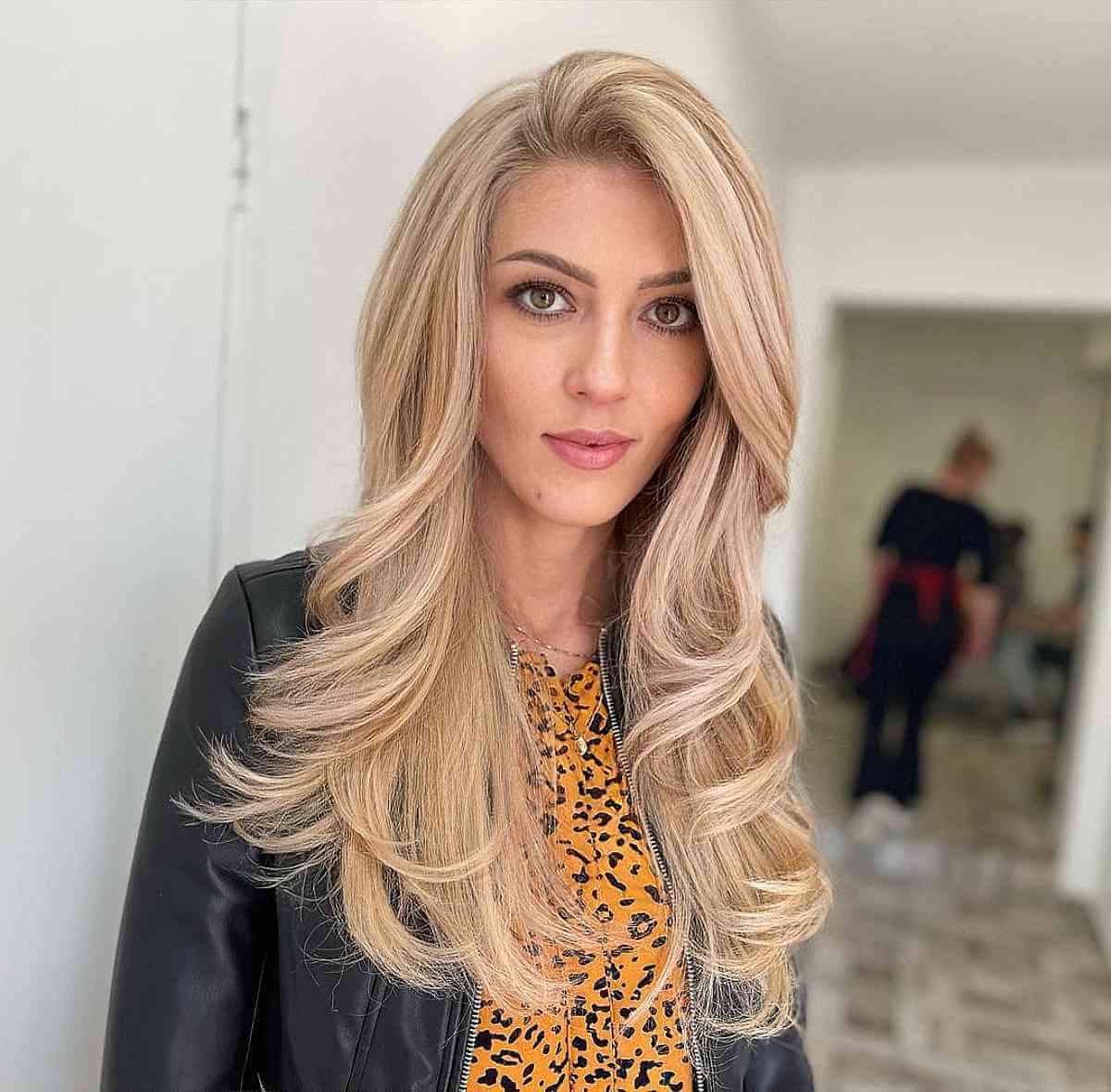 Subtle Layers on Long Blonde Thick Hair