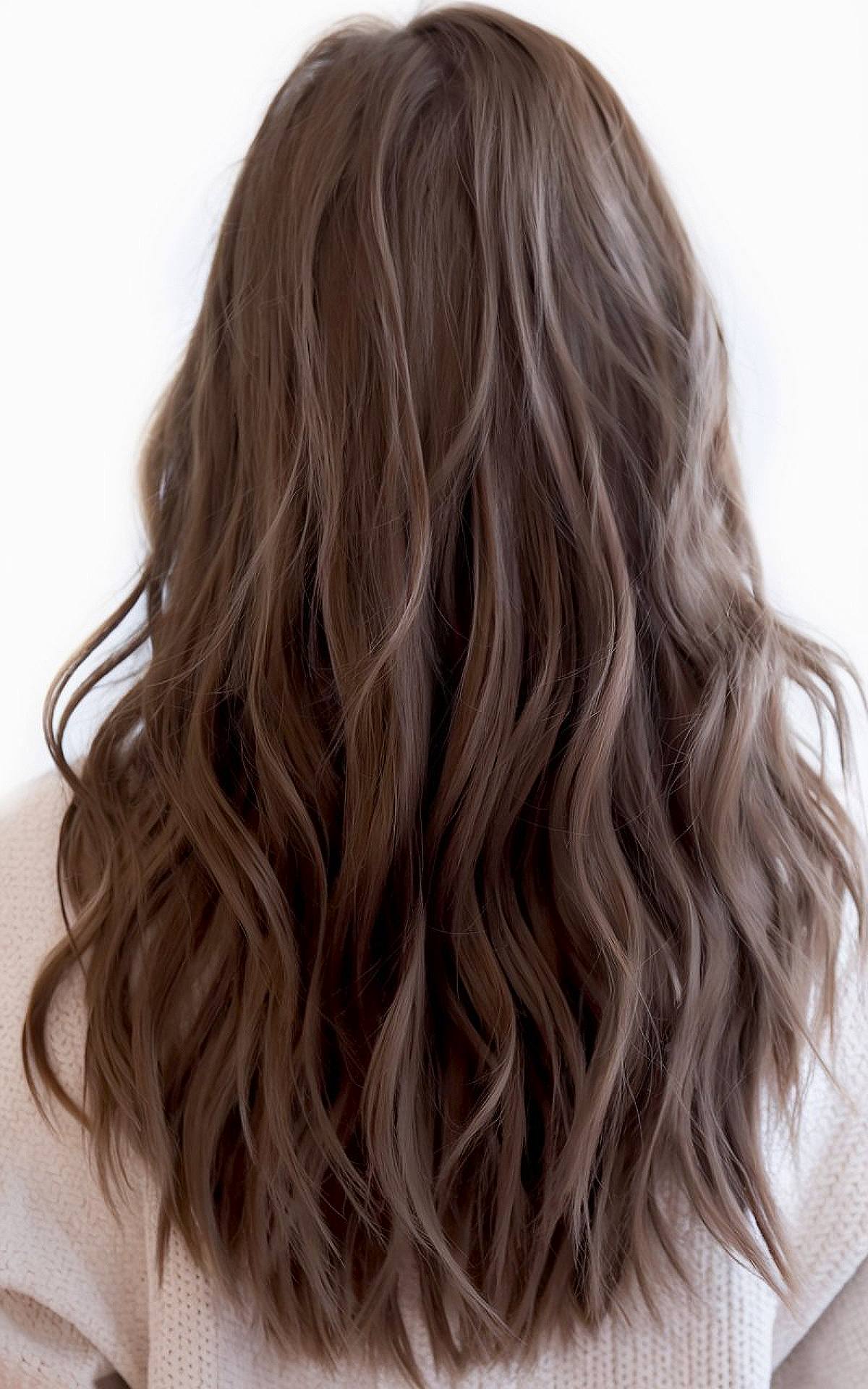 Long layered haircut with soft waves and subtle layers