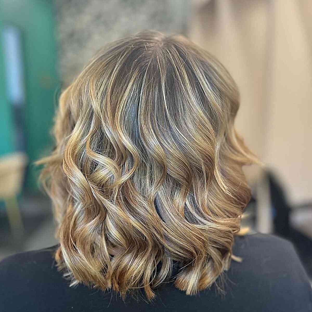 Sunset blonde with shoulder length layers