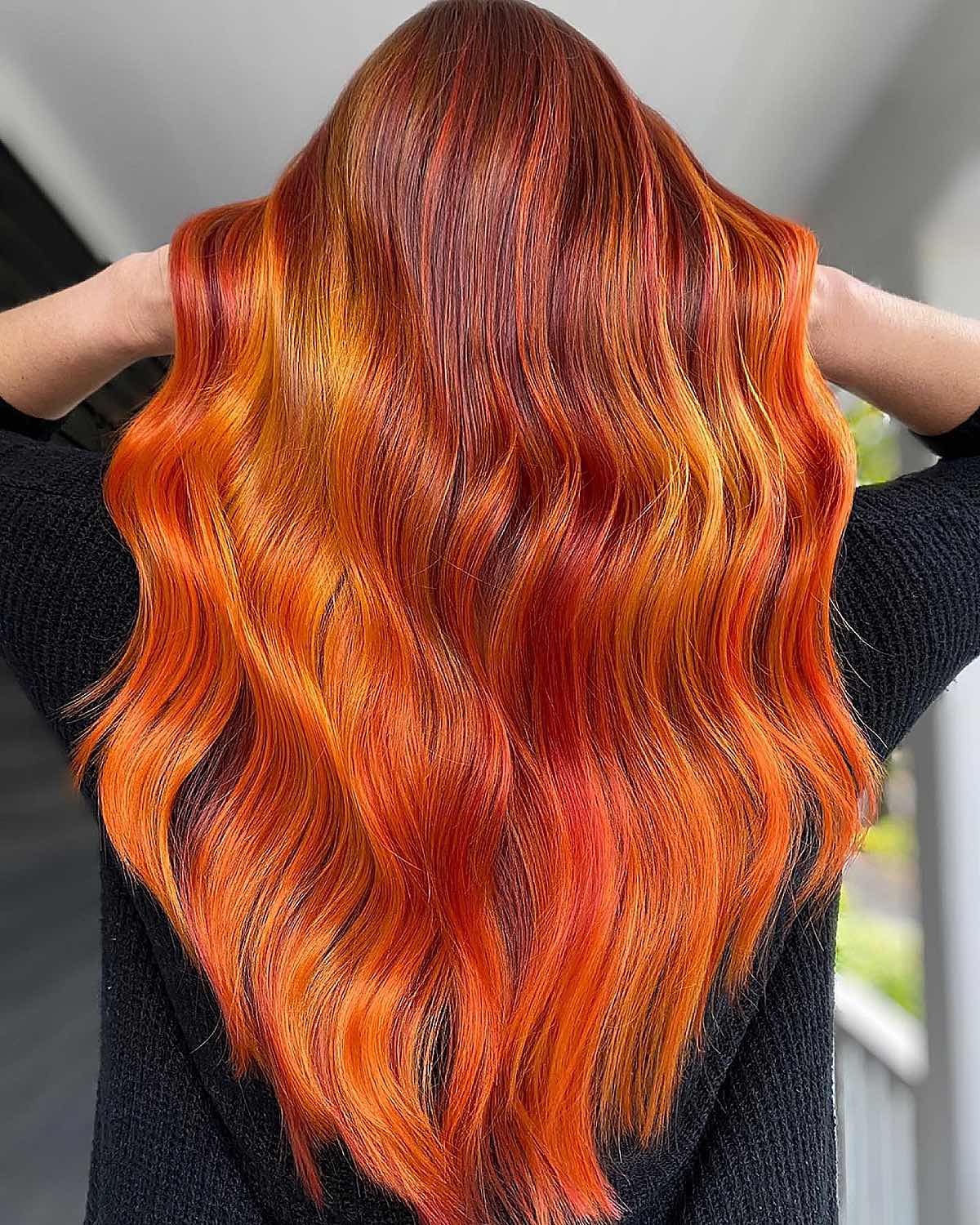 Super Feminine Sunset Copper Hair Color