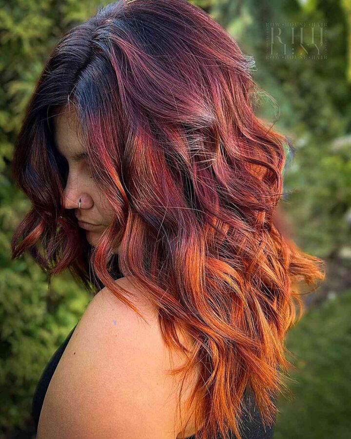 32 Blazing Hot Red Ombre Hair Color Ideas in 2024