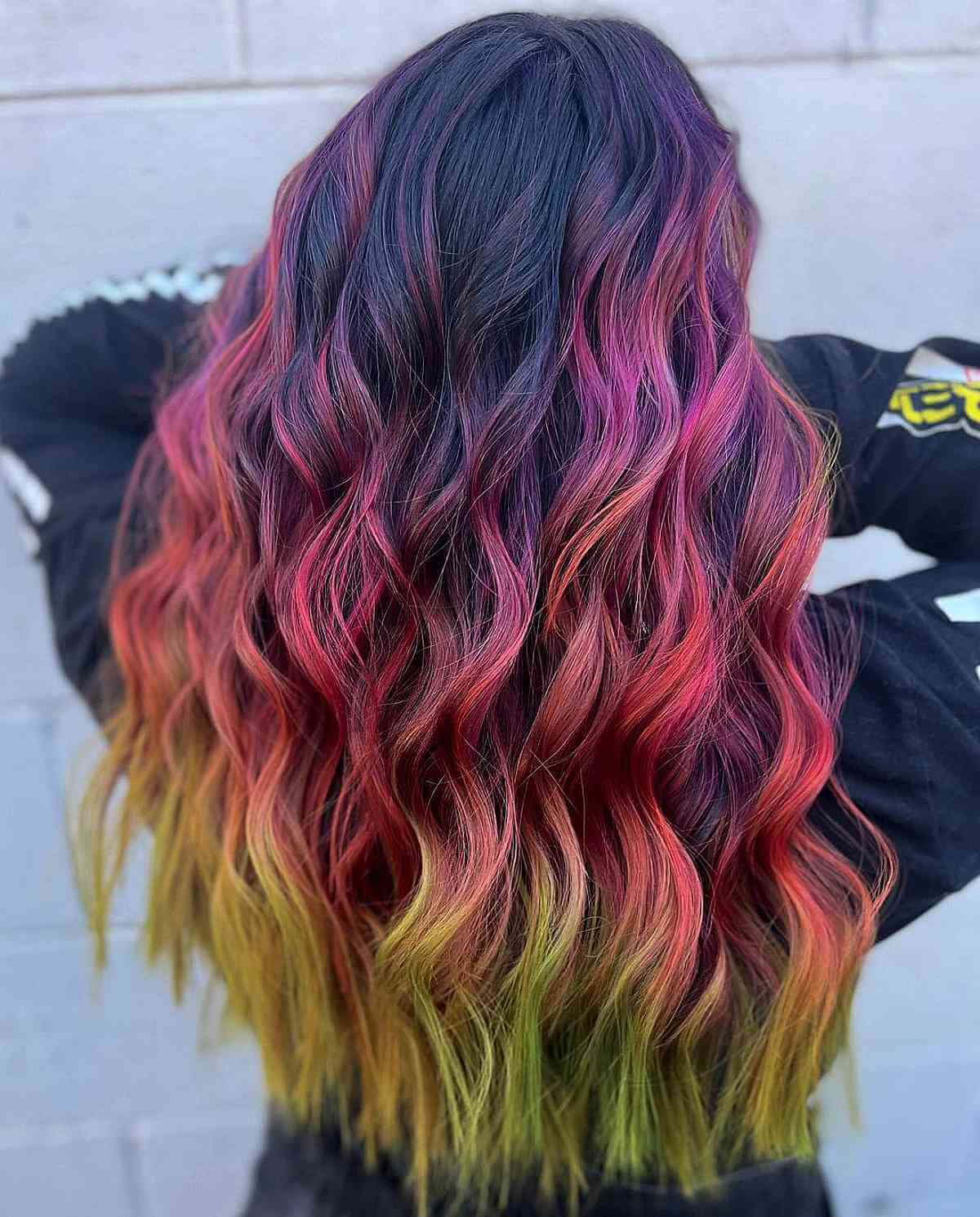 Sunset Melted Ombre Color Idea