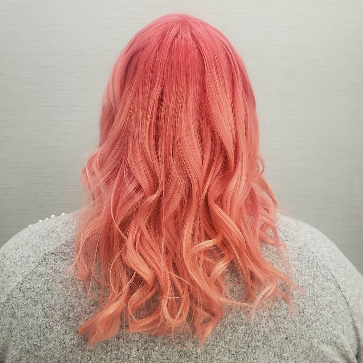 Sunset pink hair