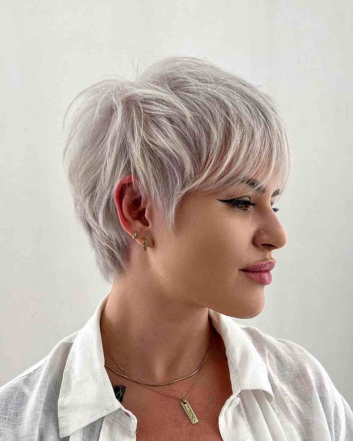 Super Cute Tousled Pixie with Fringe