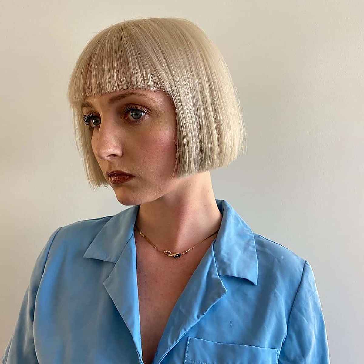 A supremely short bob for straight hair