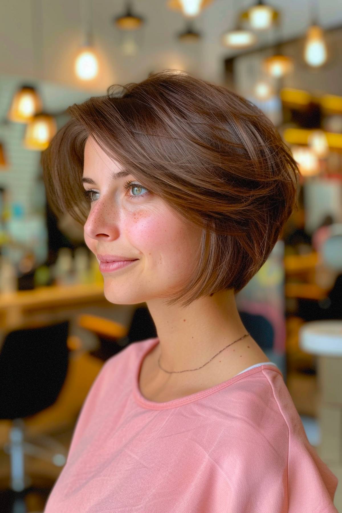 Swishcut bob hairstyle, airy short bob with movement