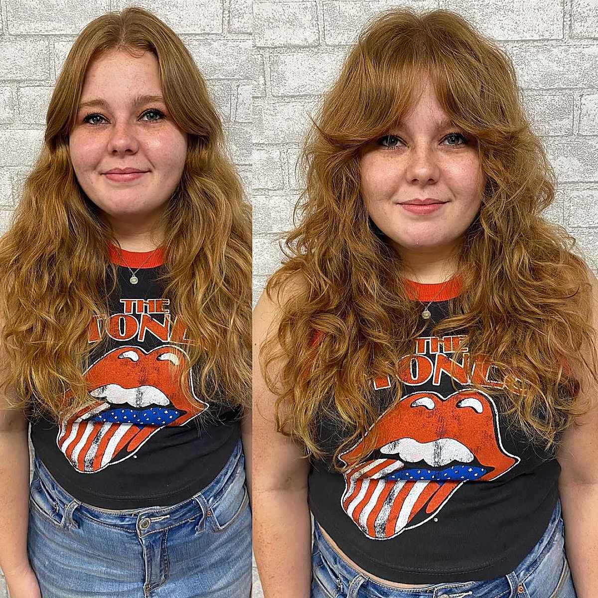 Swoopy Curtain Fringe and Tousled Curls