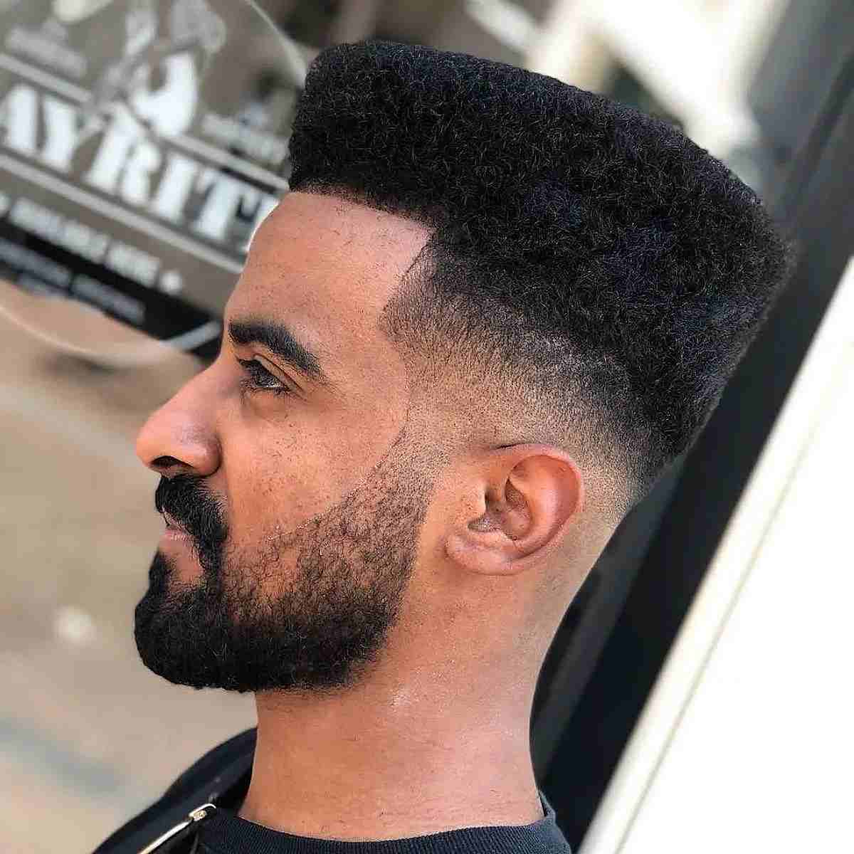 Tall Flat Top Haircut for Black Guys