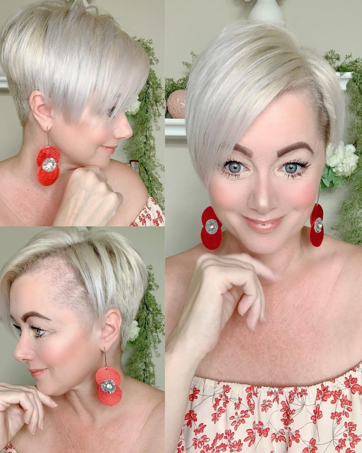 Tapered asymmetrical pixie hairstyle