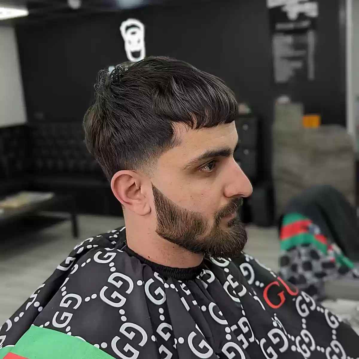 Tapered Edgar Haircut with Beard for Guy's Wavy Hair