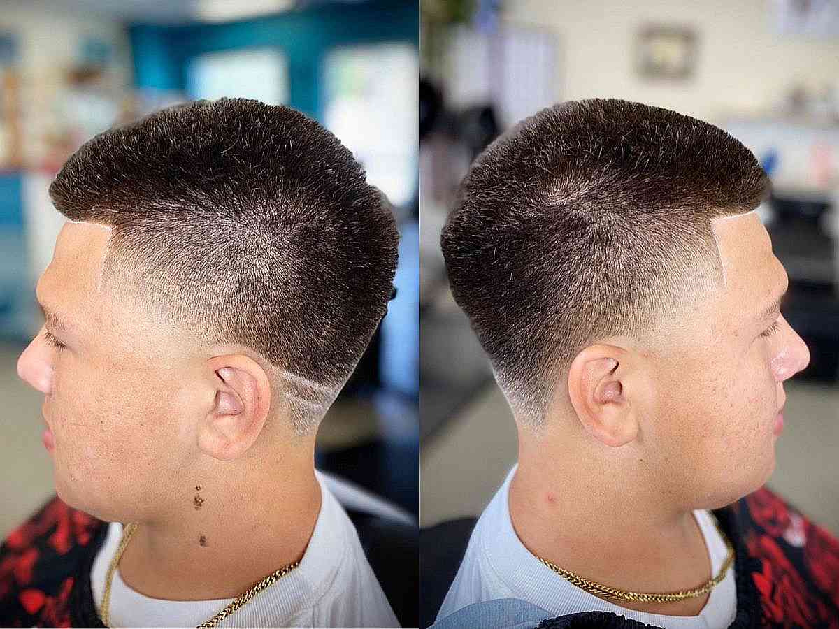 Tapered Grown-Out Buzz Cut for Guys