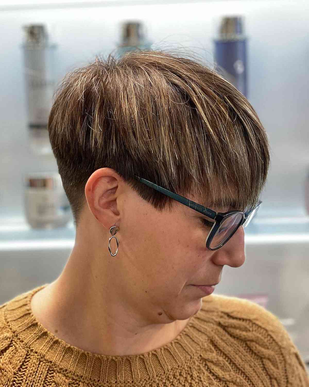 Tapered Pixie Cut with Babylights