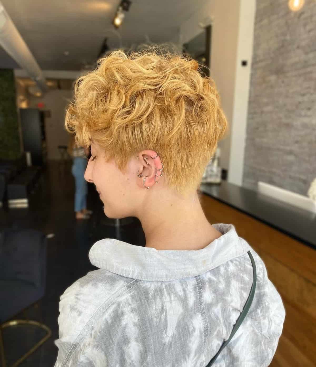 Tapered Pixie for Wavy Hair