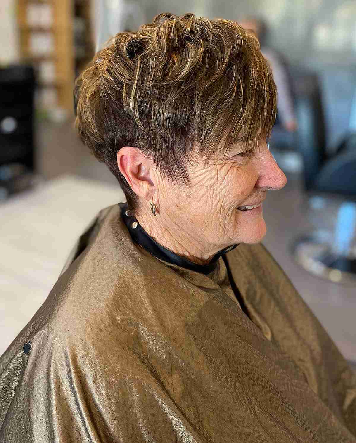 Edgy Tapered Pixie with Layers for Women Past 70