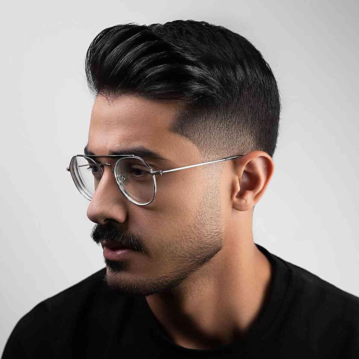 Tapered Side Quiff for Straight Hair