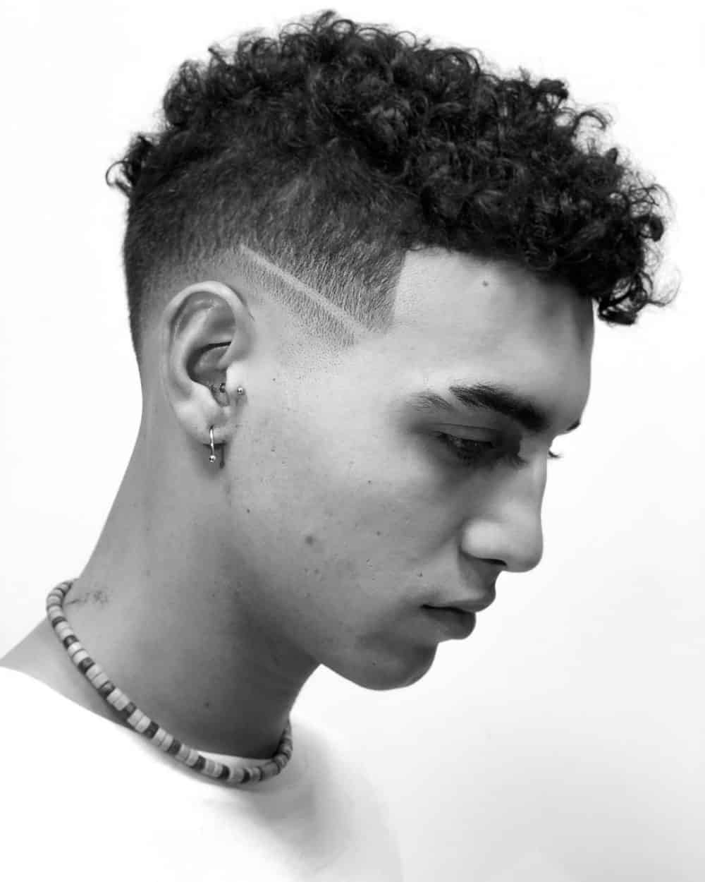 curly hair temp fade