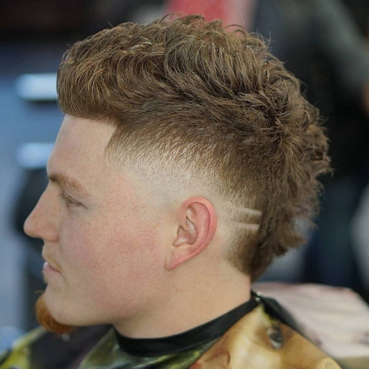 Temple Fade on Mohawk Haircut