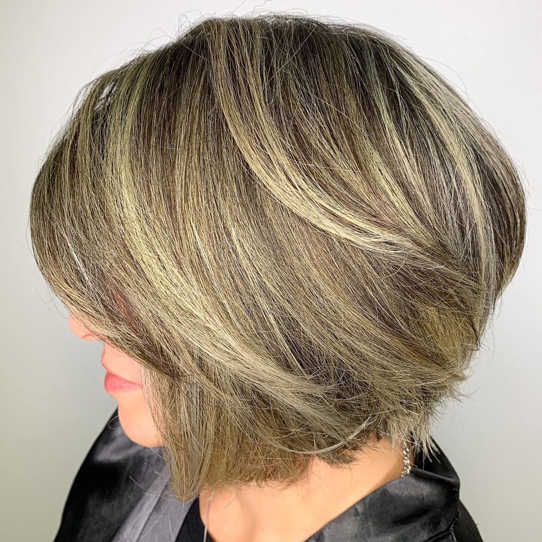 stacked inverted bob for thick hair