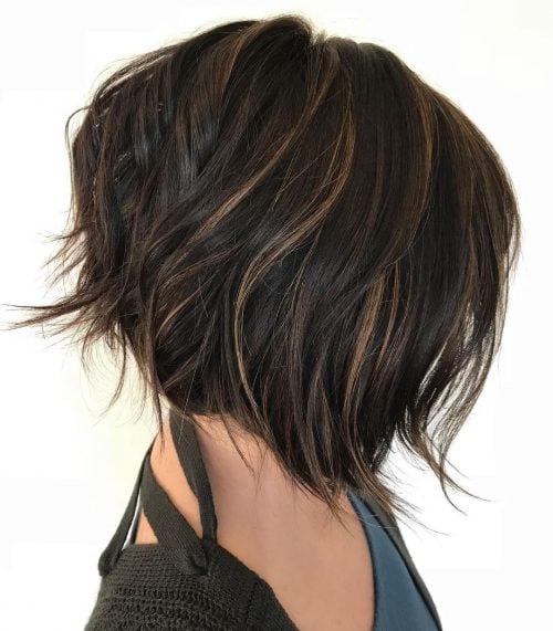 Simple Textured Bob with Blonde Highlights