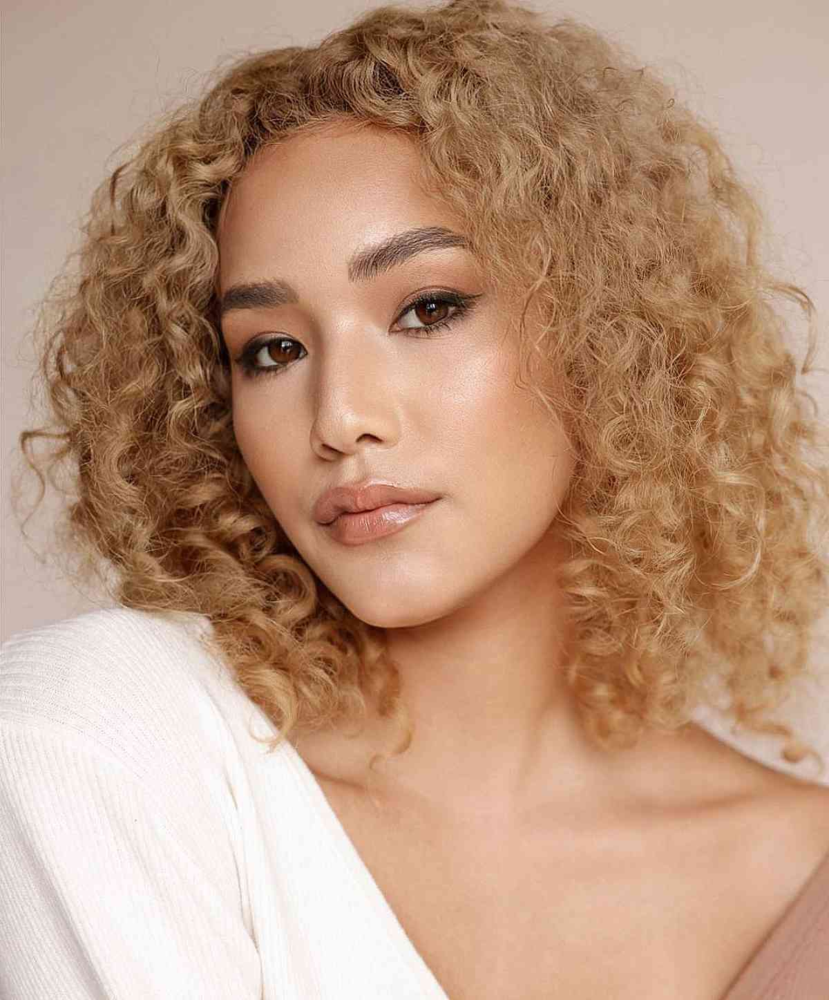 Textured Curly Blonde Hair