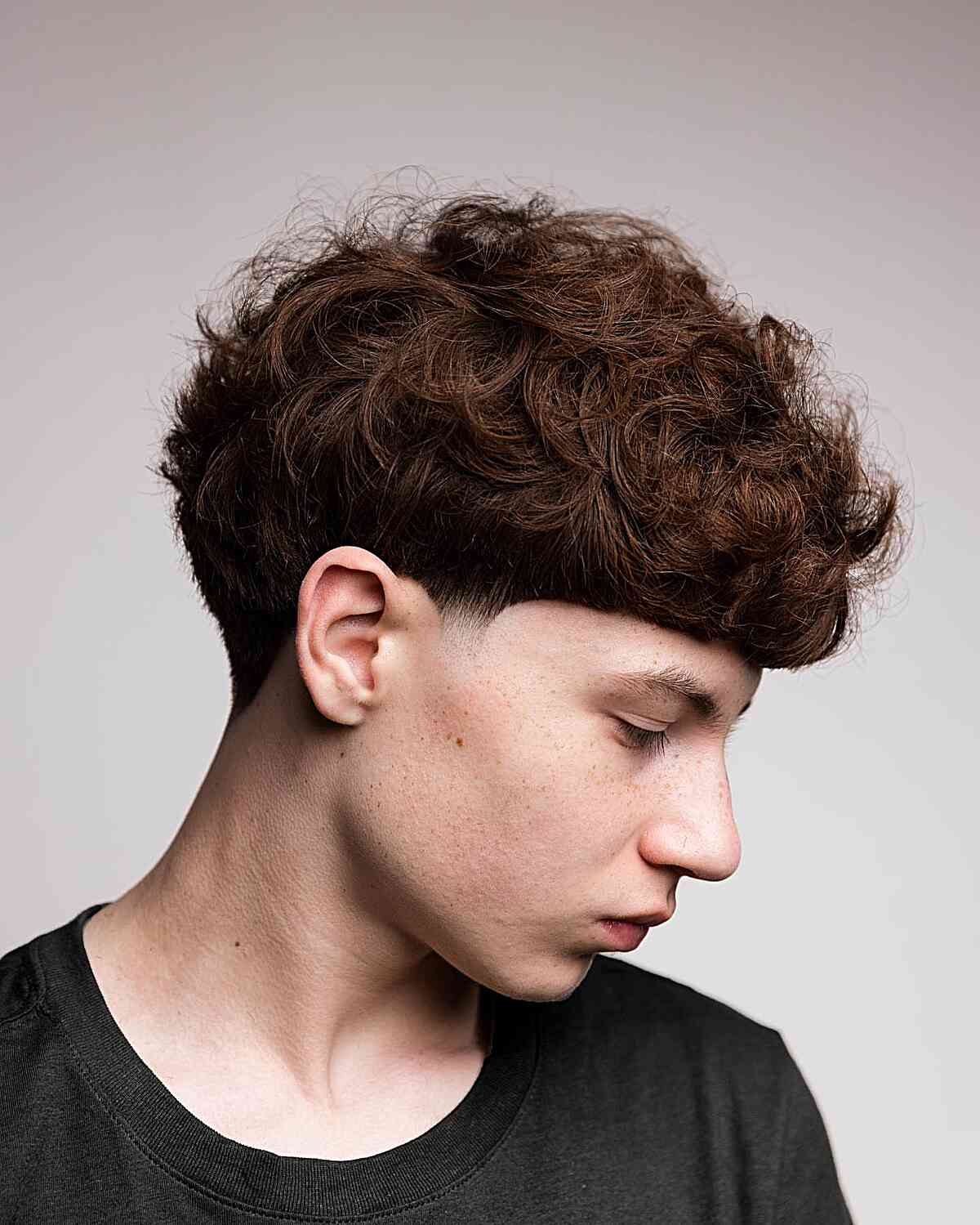 Textured Fluffy Edgar Cut for Gents with Wavy or Curly Hair
