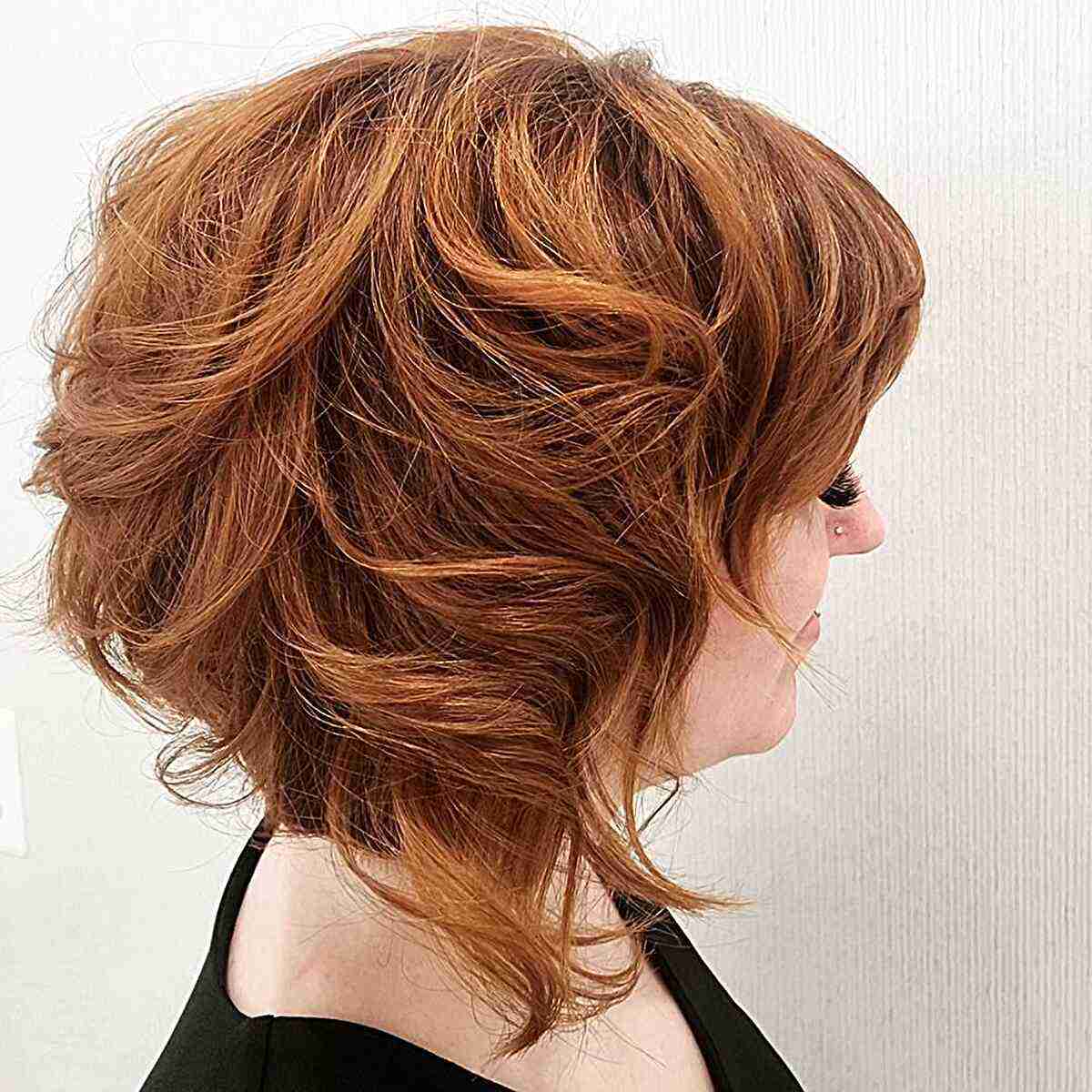 Textured Inverted Bob for Thick Hair