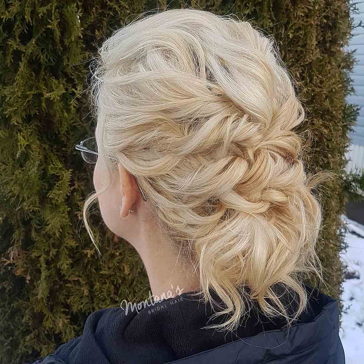 Textured Low Updo for Wedding