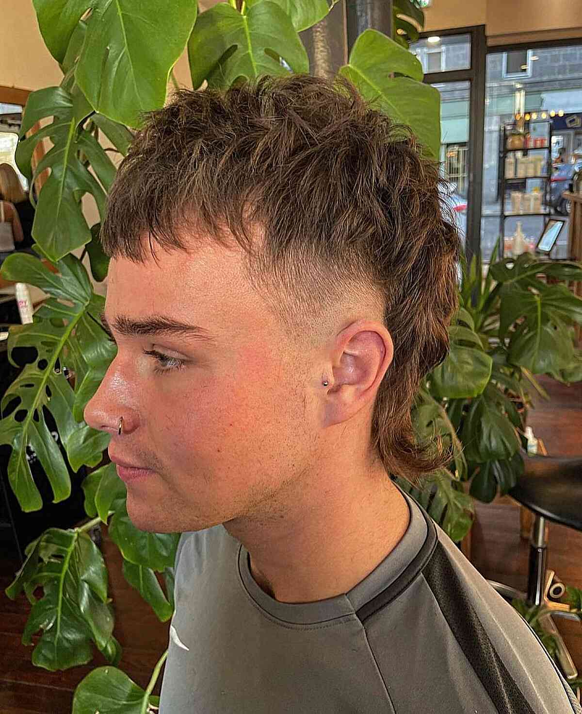 Textured Mullet with Burst Fade on guys
