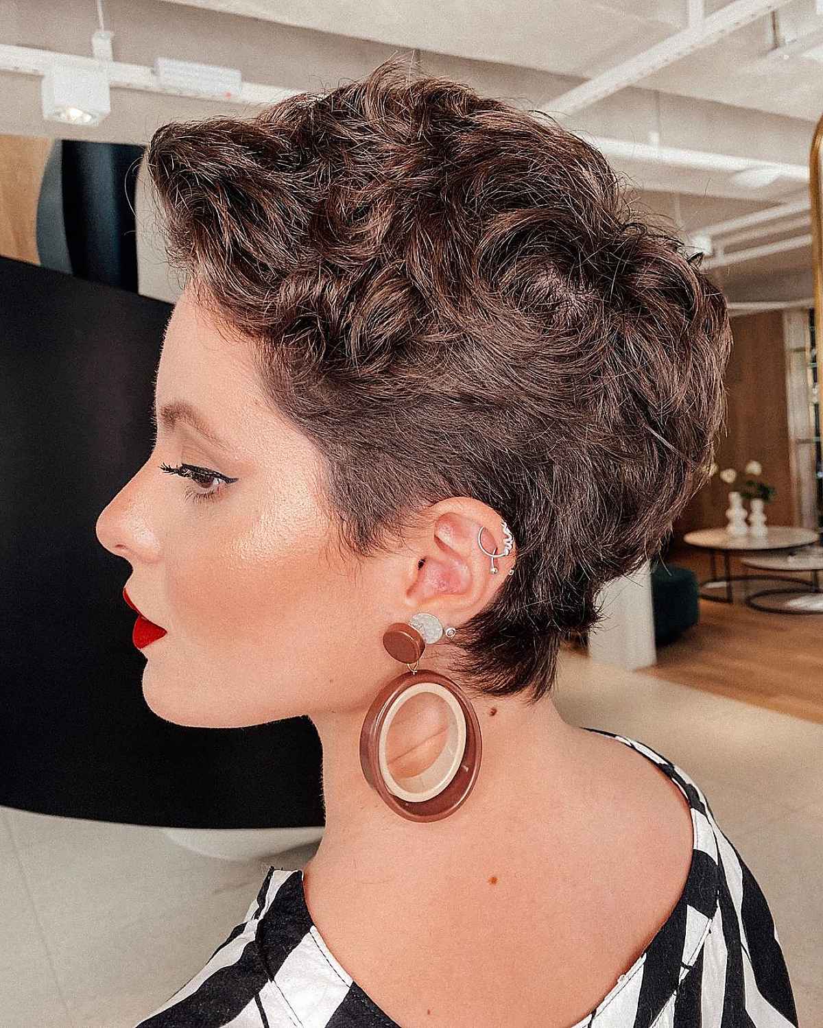 Textured Pixie Cut for Messy, Wavy Hair