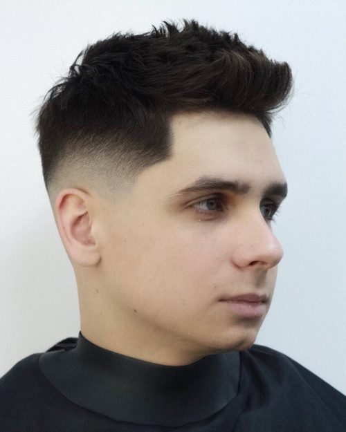 Textured Quiff with Classic Taper Fade