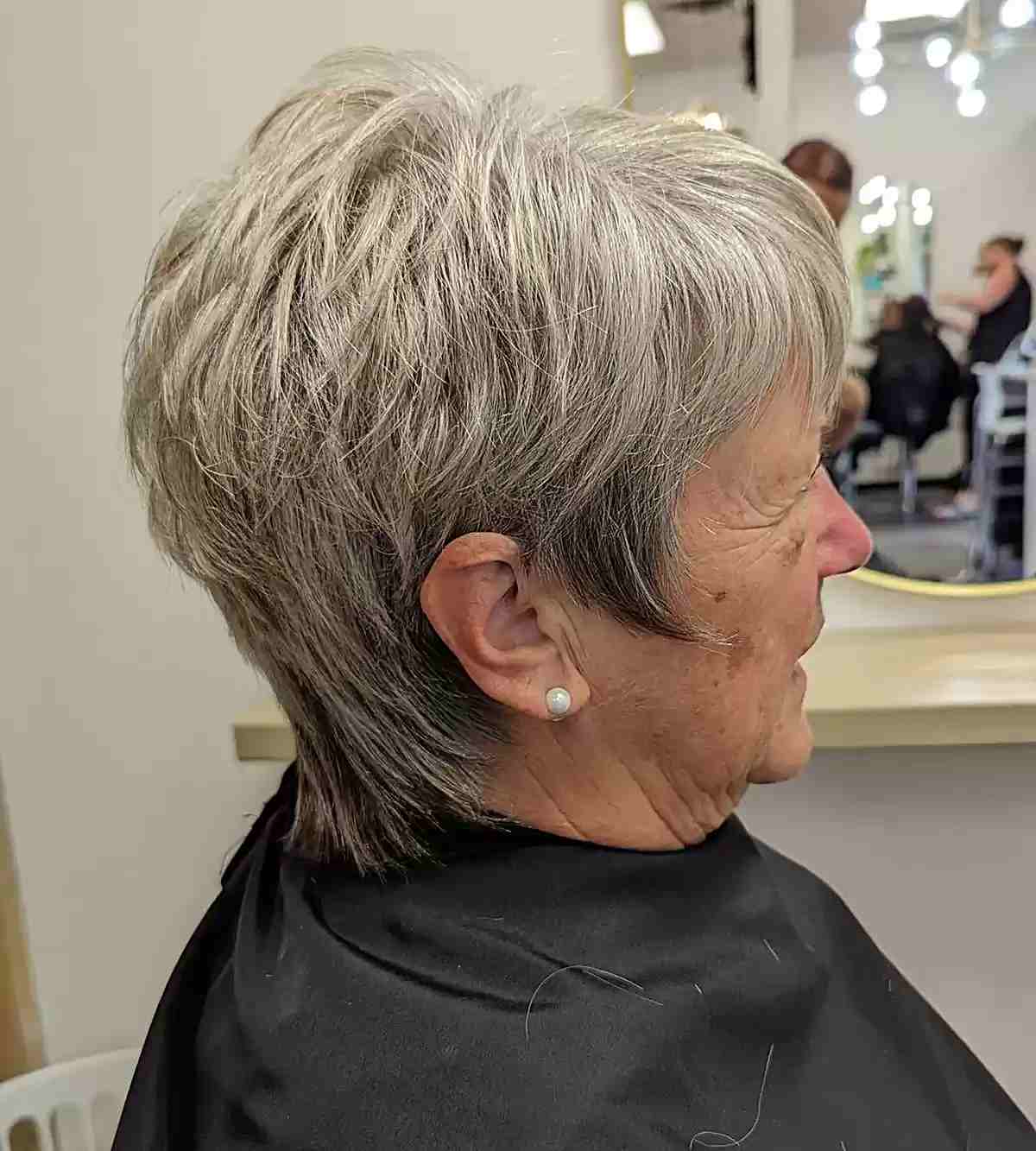 Textured Shaggy Pixie Cut for Thick Hair for Older Women Aged 70