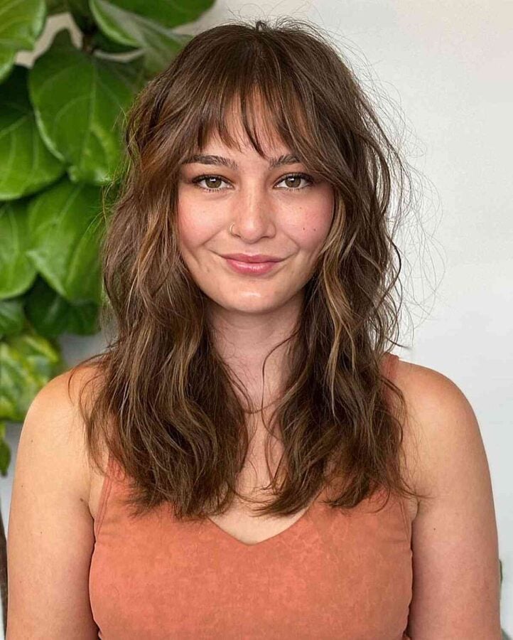 35 Greatest Ways to Pair a Wolf Cut with Bangs