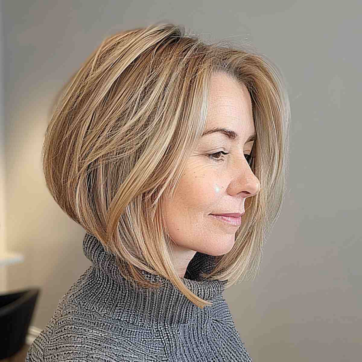 The Polished Angled Bob for Women with Thick hair