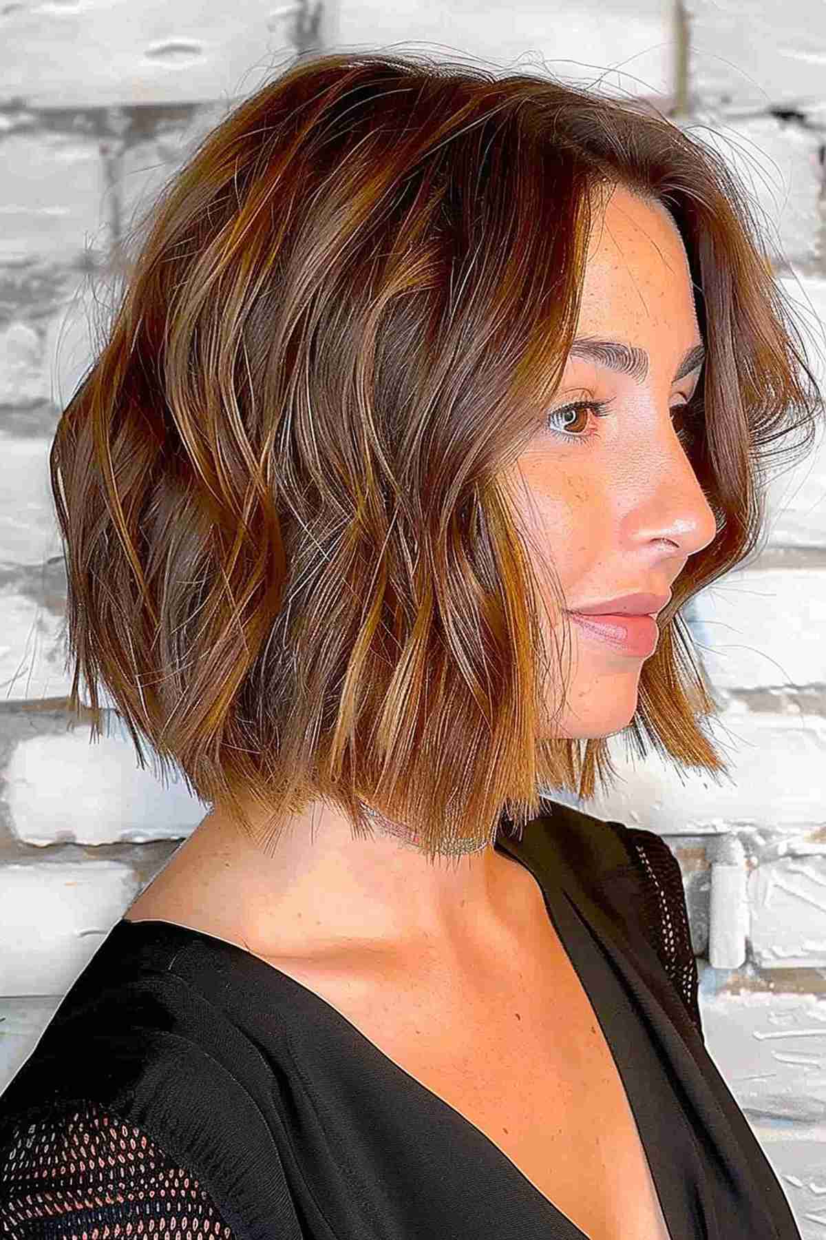 the blunt bob for wavy hair