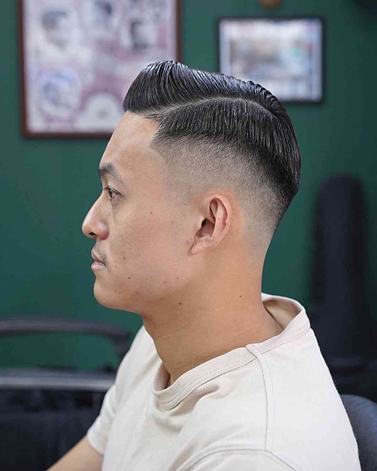 Short crew cut with fade