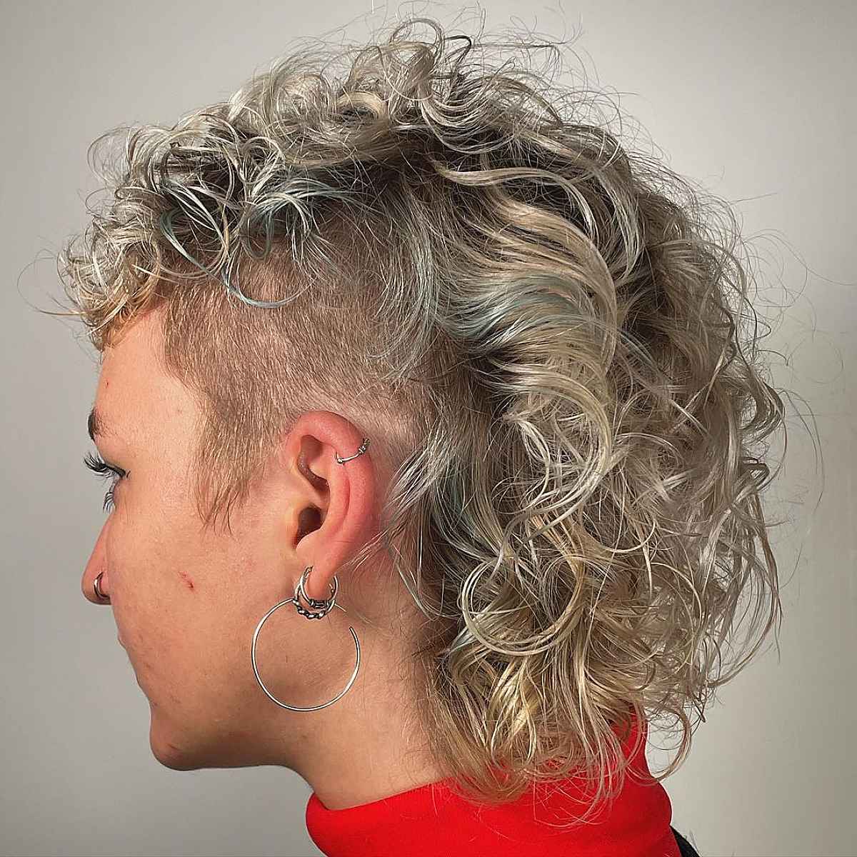 The Curly Blonde Mullet