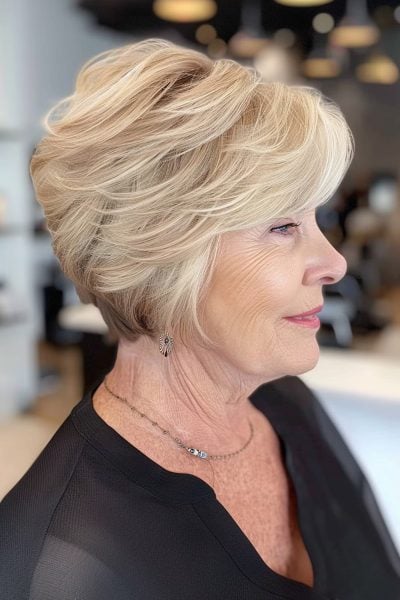 28 Stylish Wedge Haircuts for Women Over 60